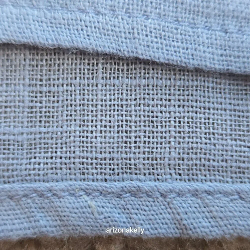 NWT Sauths Linen Scarf Blue